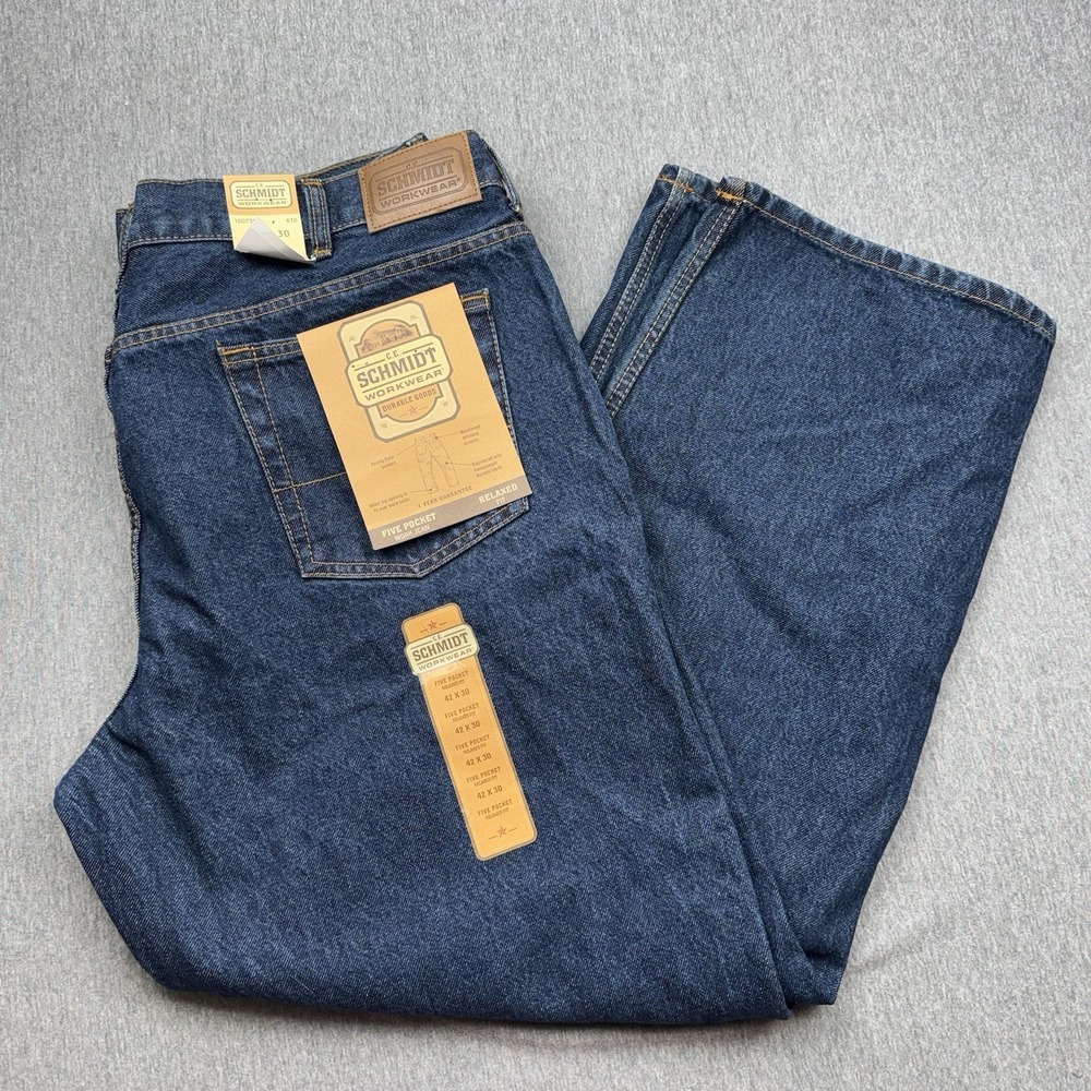 C.E. Schmidt Workwear Utility Jeans Relaxed Fit 42x30 Blue Denim Men's 5 Pocket